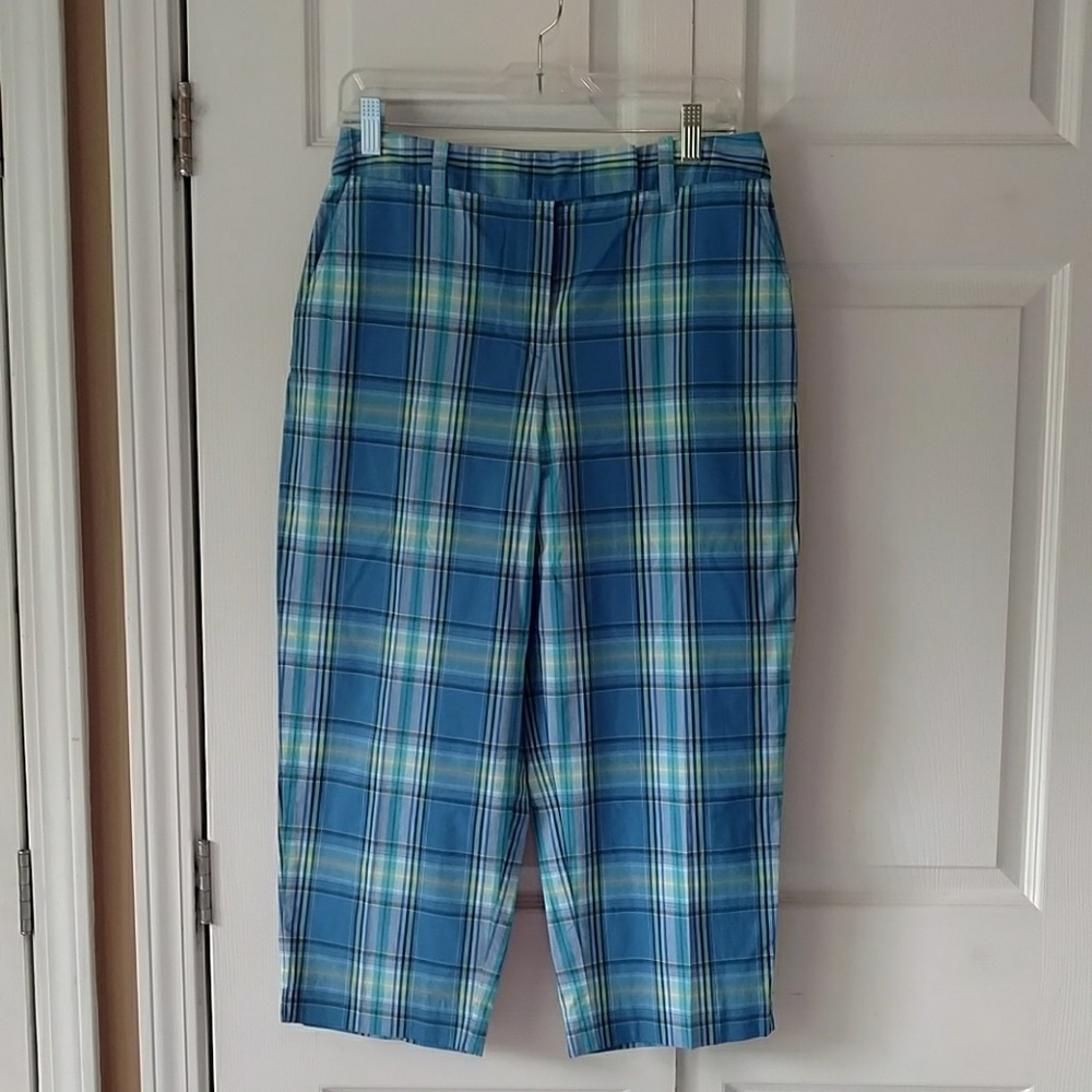 Talbots plaid capris